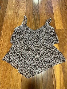 Beach House Women's Black Floral-Print Swim Romper